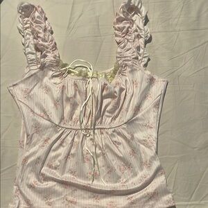 Floral Pink Sleeveless Top